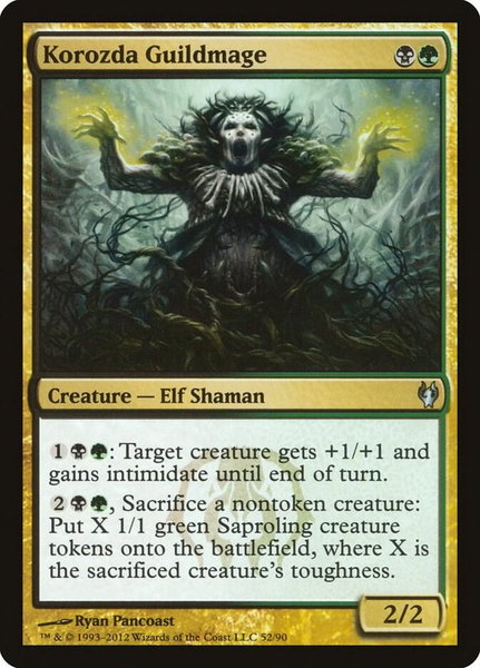 Korozda Guildmage trading card from Duel Decks: Izzet vs. Golgari Korozda Guildmage - Duel Decks: Izzet vs. Golgari Magic: The Gathering trading card
