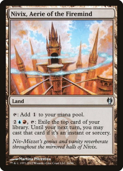 Nivix, Aerie of the Firemind - Duel Decks: Izzet vs. Golgari Magic: The Gathering trading card