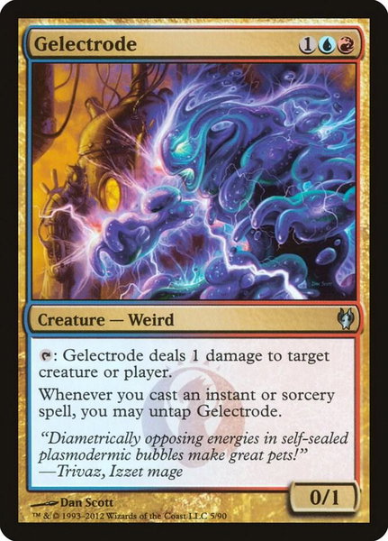 Gelectrode trading card from Duel Decks: Izzet vs. Golgari Gelectrode - Duel Decks: Izzet vs. Golgari Magic: The Gathering trading card