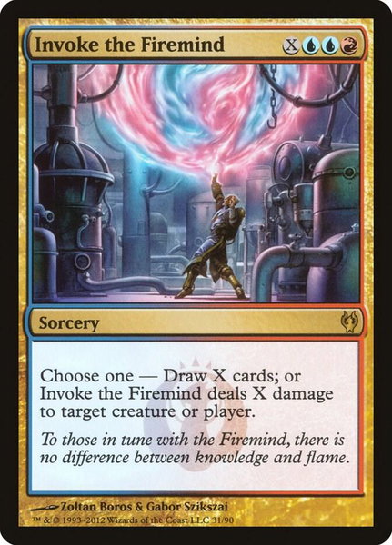 Invoke the Firemind trading card from Duel Decks: Izzet vs. Golgari Invoke the Firemind - Duel Decks: Izzet vs. Golgari Magic: The Gathering trading card
