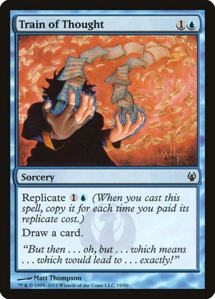 Train of Thought - Duel Decks: Izzet vs. Golgari Magic: The Gathering trading card