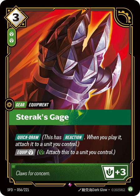 Sterak's Gage - Spiritforged Riftbound trading card