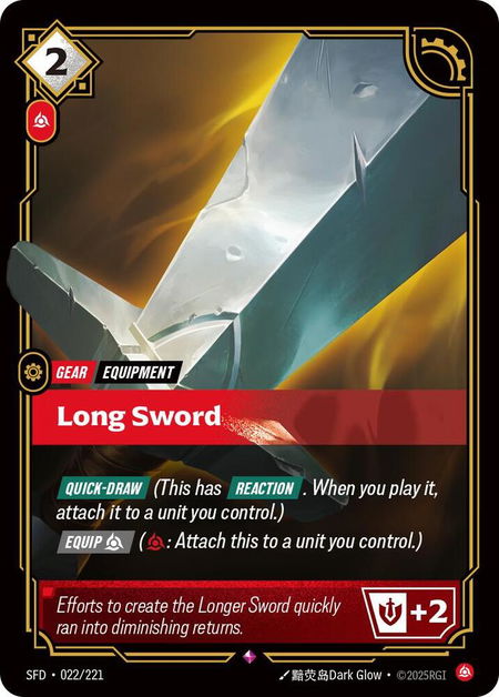 Long Sword - Spiritforged Riftbound trading card