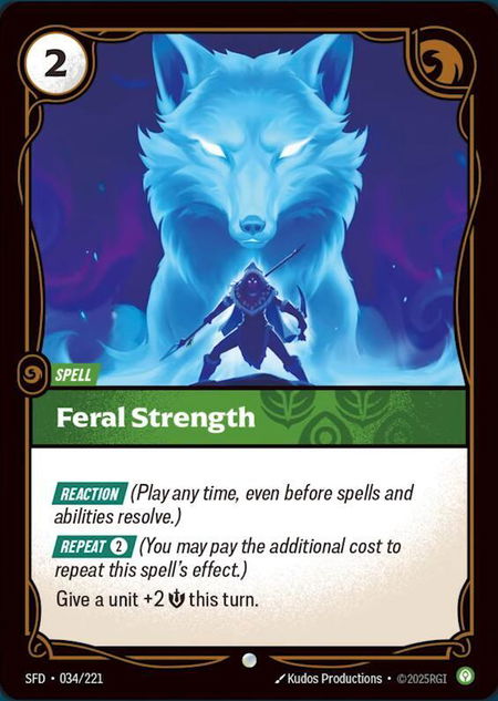 Feral Strength - Spiritforged Riftbound trading card