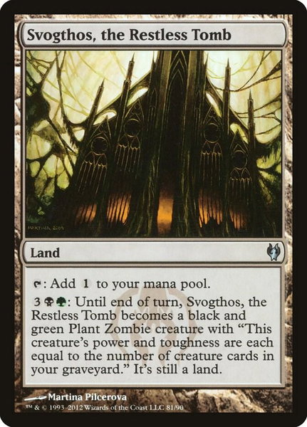 Svogthos, the Restless Tomb - Duel Decks: Izzet vs. Golgari Magic: The Gathering trading card