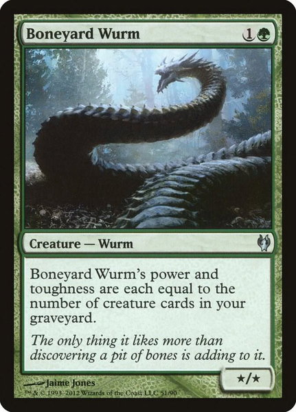 Boneyard Wurm - Duel Decks: Izzet vs. Golgari Magic: The Gathering trading card