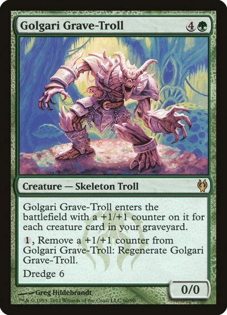 Golgari Grave-Troll - Duel Decks: Izzet vs. Golgari Magic: The Gathering trading card