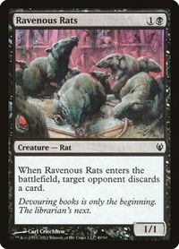 Ravenous Rats - Duel Decks: Izzet vs. Golgari (DDJ) #49 - Common Magic: The Gathering Trading Card