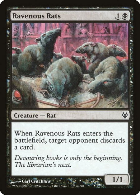 Ravenous Rats - Duel Decks: Izzet vs. Golgari Magic: The Gathering trading card