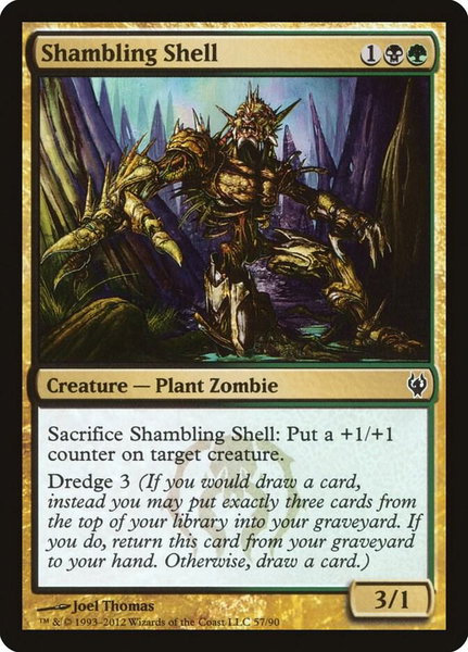 Shambling Shell trading card from Duel Decks: Izzet vs. Golgari Shambling Shell - Duel Decks: Izzet vs. Golgari Magic: The Gathering trading card