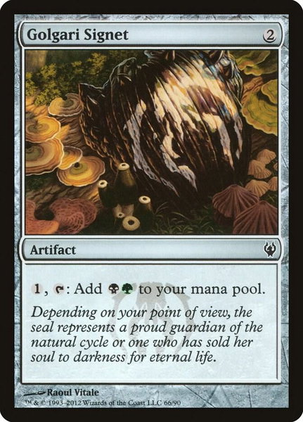 Golgari Signet - Duel Decks: Izzet vs. Golgari Magic: The Gathering trading card