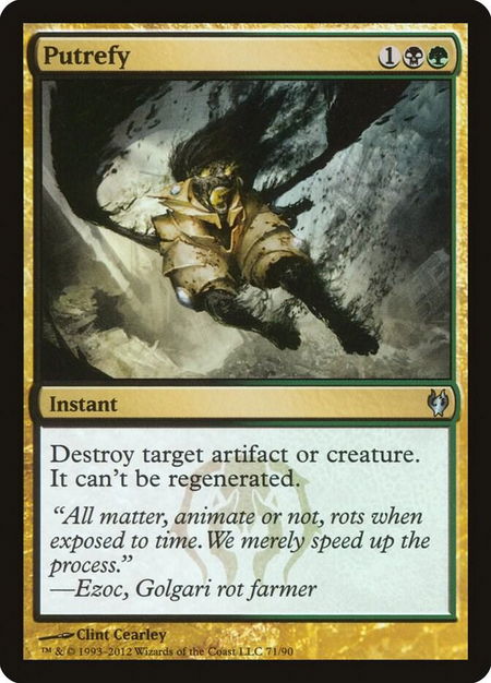 Putrefy - Duel Decks: Izzet vs. Golgari Magic: The Gathering trading card