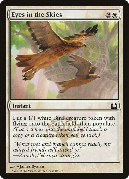 Eyes in the Skies trading card from Return to Ravnica Eyes in the Skies - Return to Ravnica Magic: The Gathering trading card