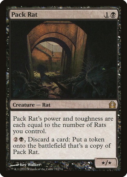 Pack Rat trading card from Return to Ravnica Pack Rat - Return to Ravnica Magic: The Gathering trading card