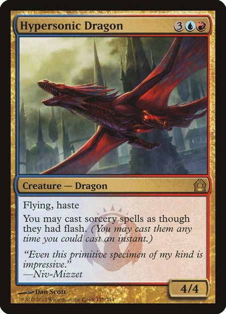 Hypersonic Dragon - Return to Ravnica Magic: The Gathering trading card