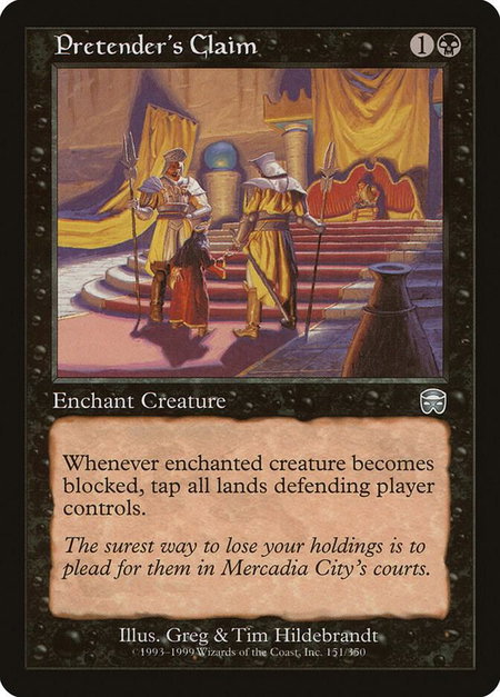 Pretender's Claim - Mercadian Masques Magic: The Gathering trading card