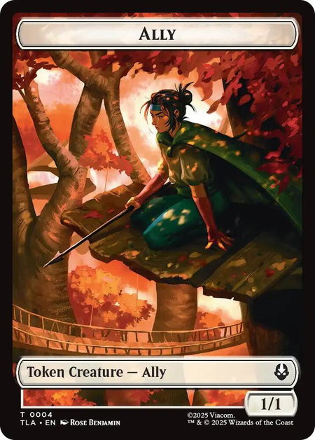 Ally (0004) // Clue (0015) Double-Sided Token - Avatar: The Last Airbender Magic: The Gathering trading card