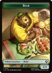 Bear // Food (0020) Double-Sided Token - Avatar: The Last Airbender (TLA) #12 // 20 - Token Magic: The Gathering Trading Card