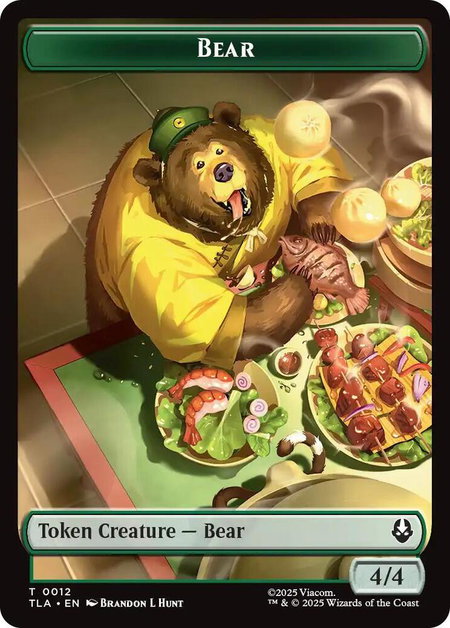 Bear // Food (0020) Double-Sided Token - Avatar: The Last Airbender Magic: The Gathering trading card