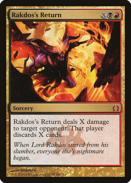 Rakdos's Return - Return to Ravnica Magic: The Gathering trading card