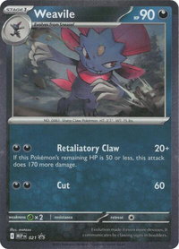 Weavile (Cosmos Holo) - ME: Mega Evolution Promo (MEP) #021 - Holo Rare Pokémon Trading Card