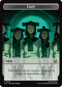 Copy (0002) // Soldier (0011) Double-Sided Token - Avatar: The Last Airbender (TLA) #2 // 11 - Token Magic: The Gathering Trading Card