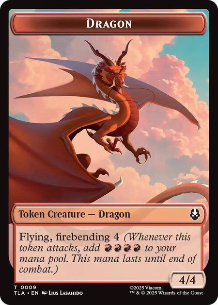 Dragon // Food (0019) Double-Sided Token - Avatar: The Last Airbender Magic: The Gathering trading card