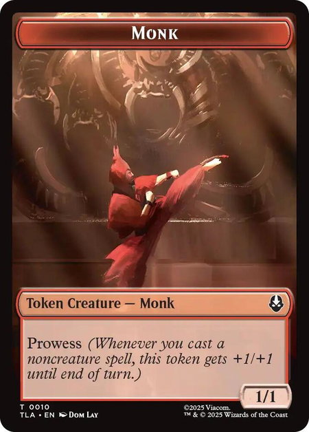 Monk // Food (0021) Double-Sided Token - Avatar: The Last Airbender Magic: The Gathering trading card
