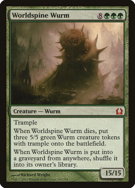 Worldspine Wurm - Return to Ravnica Magic: The Gathering trading card