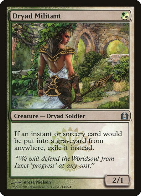 Dryad Militant - Return to Ravnica Magic: The Gathering trading card