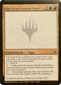 Saga of Krark Losing His Thumb - Un-Known Event Playtest Cards  #null - Rare Magic: The Gathering Trading Card