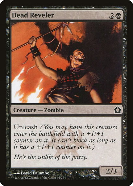 Dead Reveler trading card from Return to Ravnica Dead Reveler - Return to Ravnica Magic: The Gathering trading card
