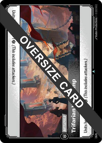 Trifarian War Camp (Oversized) - Origins: Proving Grounds Riftbound trading card