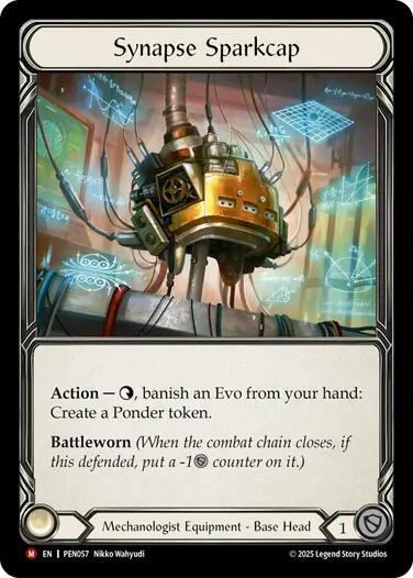 Synapse Sparkcap trading card from Compendium of Rathe Synapse Sparkcap - Compendium of Rathe Flesh and Blood trading card
