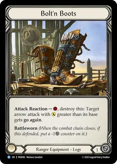 Bolt'n Boots - Compendium of Rathe Flesh and Blood trading card