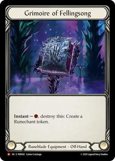 Grimoire of Fellingsong - Compendium of Rathe Flesh and Blood trading card