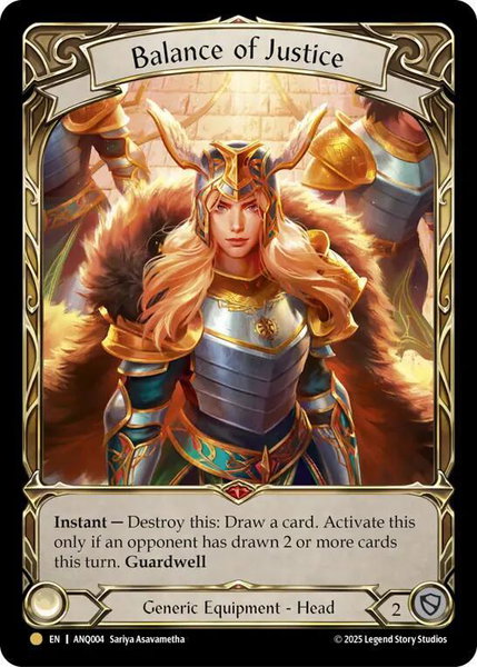 Balance of Justice - Compendium of Rathe - Antiquity Pack Flesh and Blood trading card