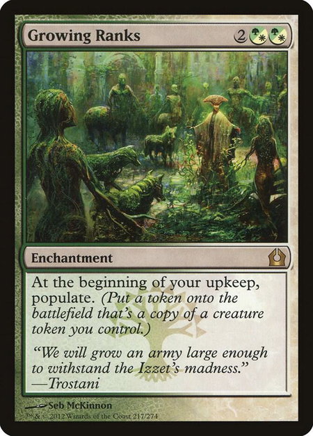 Growing Ranks trading card from Return to Ravnica Growing Ranks - Return to Ravnica Magic: The Gathering trading card