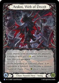 Arakni, Web of Deceit - Silver Age Chapter 1  #SAR001 - Rare Flesh and Blood Trading Card