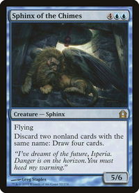 Sphinx of the Chimes - Return to Ravnica (RTR) #52 - Rare Magic: The Gathering Trading Card