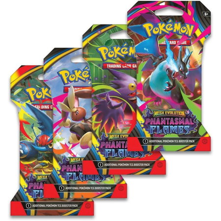 Phantasmal Flames Sleeved Booster Pack Art Bundle [Set of 4] - ME02: Phantasmal Flames Pokémon trading card
