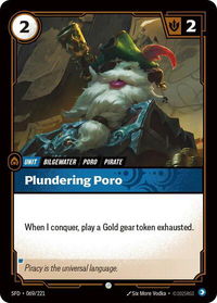 Plundering Poro - Spiritforged (SFD) #069/221 - Common Riftbound Trading Card
