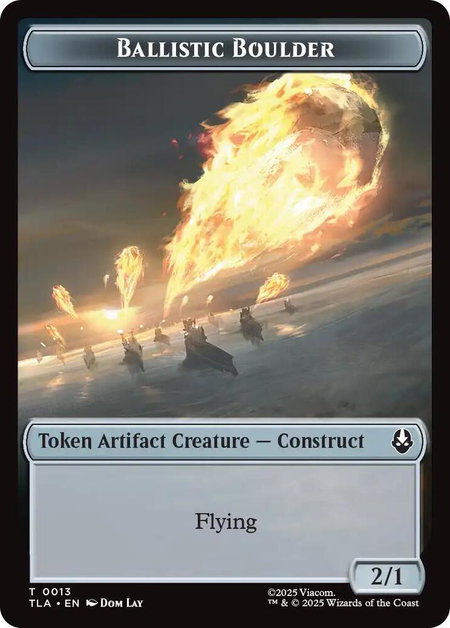 Ballistic Boulder // Food (0019) Double-Sided Token - Avatar: The Last Airbender Magic: The Gathering trading card