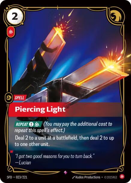 Piercing Light - Spiritforged Riftbound trading card