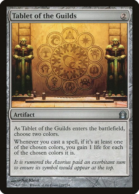 Tablet of the Guilds - Return to Ravnica Magic: The Gathering trading card