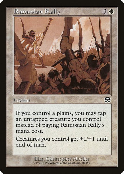 Ramosian Rally trading card from Mercadian Masques Ramosian Rally - Mercadian Masques Magic: The Gathering trading card