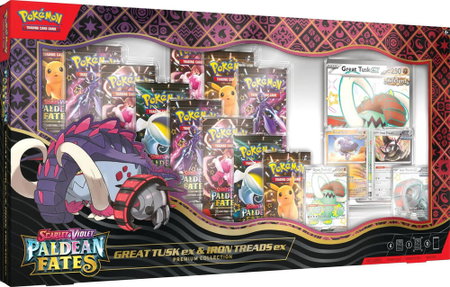 Paldean Fates Great Tusk ex & Iron Treads ex Premium Collection - SV: Paldean Fates Pokémon trading card