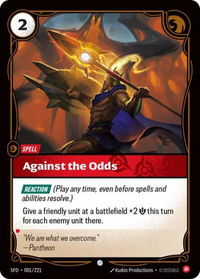 Against the Odds - Spiritforged (SFD) #001/221 - Common Riftbound Trading Card