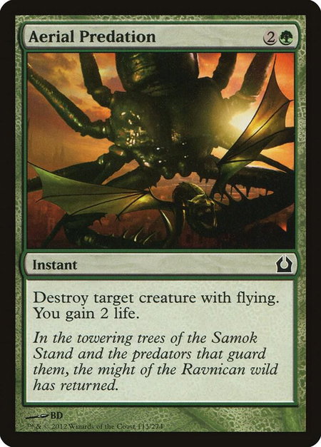 Aerial Predation trading card from Return to Ravnica Aerial Predation - Return to Ravnica Magic: The Gathering trading card