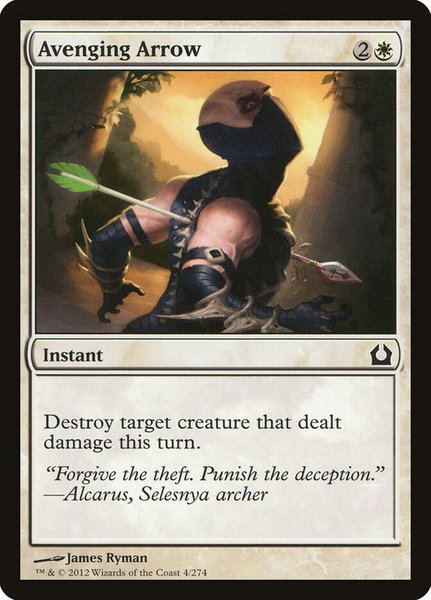 Avenging Arrow trading card from Return to Ravnica Avenging Arrow - Return to Ravnica Magic: The Gathering trading card